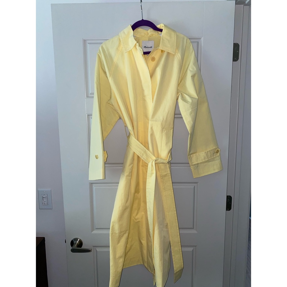 Madewell Butter Yellow Cotton Trench